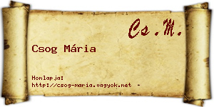 Csog Mária névjegykártya