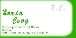 maria csog business card
